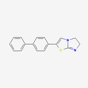 molecular formula C17H14N2S B12956607 2-(4-Phenylphenyl)-5,6-dihydroimidazo[2,1-b][1,3]thiazole 