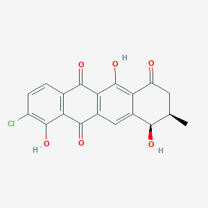 rel-(3R,4R)-8-Chloro-4,7,12-trihydroxy-3-methyl-3,4-dihydrotetracene-1,6,11(2H)-trione