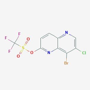 8-Bromo-7-chloro-1,5-naphthyridin-2-yl trifluoromethanesulfonate