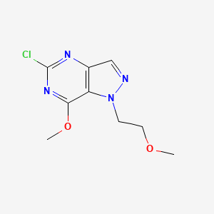 molecular formula C9H11ClN4O2 B12956655 5-Chloro-7-methoxy-1-(2-methoxyethyl)-1H-pyrazolo[4,3-d]pyrimidine 