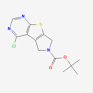 tert-butyl 12-chloro-7-thia-4,9,11-triazatricyclo[6.4.0.02,6]dodeca-1(8),2(6),9,11-tetraene-4-carboxylate