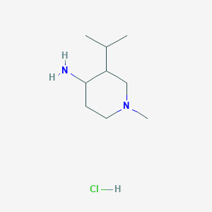 molecular formula C9H21ClN2 B12956664 3-Isopropyl-1-methylpiperidin-4-amine hydrochloride 