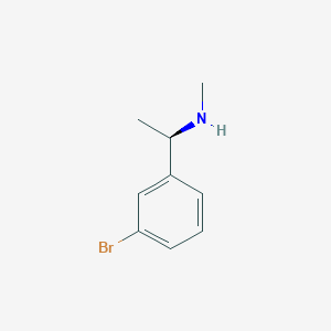 molecular formula C9H12BrN B12956706 (R)-1-(3-Bromophenyl)-N-methylethanamine 