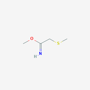 molecular formula C4H9NOS B12956707 Methyl 2-(methylthio)acetimidate 