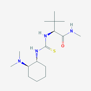 molecular formula C16H32N4OS B12956730 (S)-2-(3-((1R,2R)-2-(Dimethylamino)cyclohexyl)thioureido)-N,3,3-trimethylbutanamide 