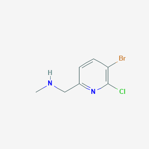 molecular formula C7H8BrClN2 B12956731 1-(5-Bromo-6-chloropyridin-2-yl)-N-methylmethanamine 