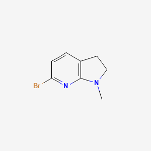 molecular formula C8H9BrN2 B12956740 6-Bromo-1-methyl-2,3-dihydro-1H-pyrrolo[2,3-b]pyridine 