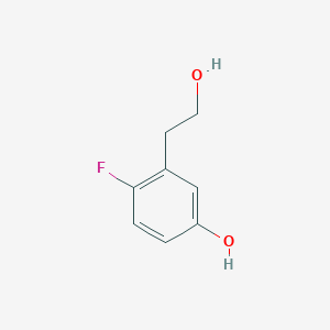 molecular formula C8H9FO2 B12956745 4-Fluoro-3-(2-hydroxyethyl)phenol 