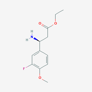 Ethyl (S)-3-amino-3-(3-fluoro-4-methoxyphenyl)propanoate