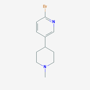 2-Bromo-5-(1-methylpiperidin-4-yl)pyridine