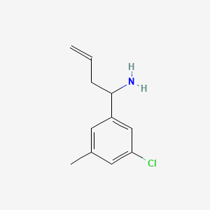 molecular formula C11H14ClN B12956800 1-(3-Chloro-5-methylphenyl)but-3-en-1-amine 