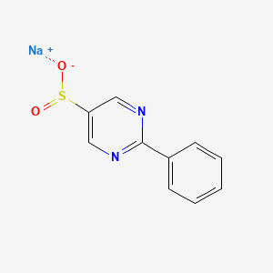 molecular formula C10H7N2NaO2S B12956831 Sodium 2-phenylpyrimidine-5-sulfinate 