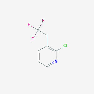 molecular formula C7H5ClF3N B12956918 2-Chloro-3-(2,2,2-trifluoroethyl)pyridine 