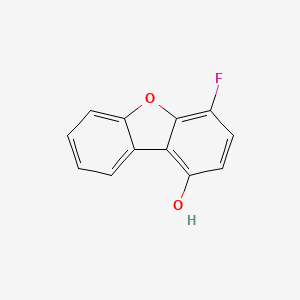 molecular formula C12H7FO2 B12956931 4-Fluorodibenzo[b,d]furan-1-ol 