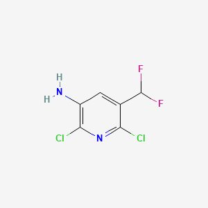 molecular formula C6H4Cl2F2N2 B12956948 2,6-Dichloro-5-(difluoromethyl)pyridin-3-amine 