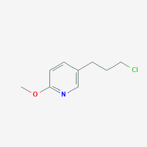 molecular formula C9H12ClNO B12956950 5-(3-Chloropropyl)-2-methoxypyridine 