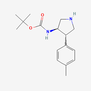 molecular formula C16H24N2O2 B12956967 tert-Butyl ((3R,4S)-4-(p-tolyl)pyrrolidin-3-yl)carbamate 