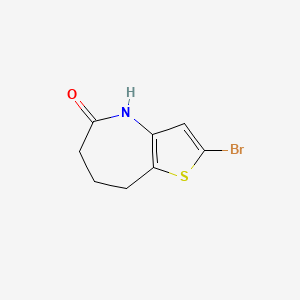 molecular formula C8H8BrNOS B12956994 2-Bromo-7,8-dihydro-4H-thieno[3,2-b]azepin-5(6H)-one 