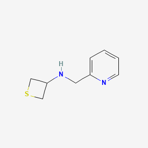 molecular formula C9H12N2S B12957017 N-(Pyridin-2-ylmethyl)thietan-3-amine 