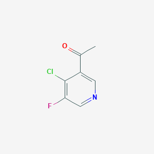 molecular formula C7H5ClFNO B12957019 1-(4-Chloro-5-fluoropyridin-3-YL)ethanone 