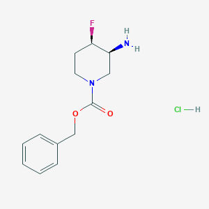 molecular formula C13H18ClFN2O2 B12957025 Benzyl (3S,4R)-3-amino-4-fluoropiperidine-1-carboxylate hydrochloride 