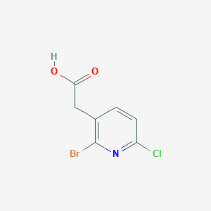 molecular formula C7H5BrClNO2 B12957031 2-(2-Bromo-6-chloropyridin-3-yl)acetic acid 