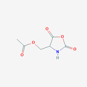 molecular formula C6H7NO5 B12957059 (2,5-Dioxooxazolidin-4-yl)methyl acetate 