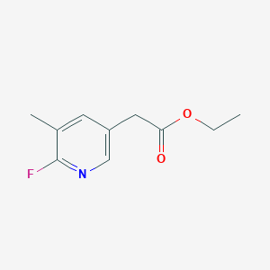 molecular formula C10H12FNO2 B12957073 Ethyl 2-fluoro-3-methylpyridine-5-acetate 