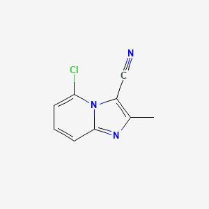 molecular formula C9H6ClN3 B12957115 5-Chloro-2-methylimidazo[1,2-a]pyridine-3-carbonitrile 