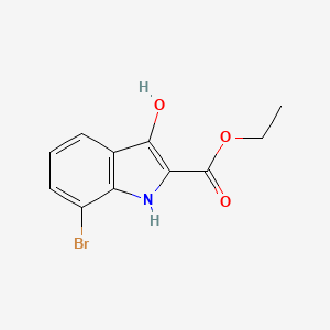 molecular formula C11H10BrNO3 B12957137 ethyl 7-bromo-3-hydroxy-1H-indole-2-carboxylate 