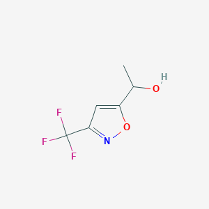 molecular formula C6H6F3NO2 B12957143 1-(3-(Trifluoromethyl)isoxazol-5-yl)ethanol 