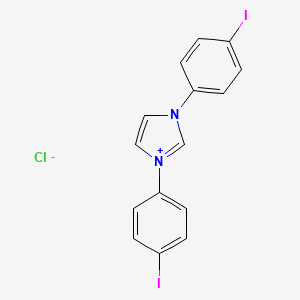 molecular formula C15H11ClI2N2 B12957157 1,3-Bis(4-iodophenyl)-1H-imidazol-3-ium chloride 