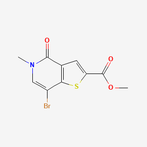 molecular formula C10H8BrNO3S B12957176 Methyl 7-bromo-5-methyl-4-oxo-thieno[3,2-c]pyridine-2-carboxylate 