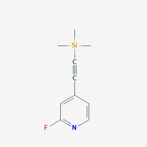 molecular formula C10H12FNSi B12957177 2-Fluoro-4-((trimethylsilyl)ethynyl)pyridine 