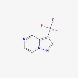 molecular formula C7H4F3N3 B12957208 3-(Trifluoromethyl)pyrazolo[1,5-a]pyrazine 