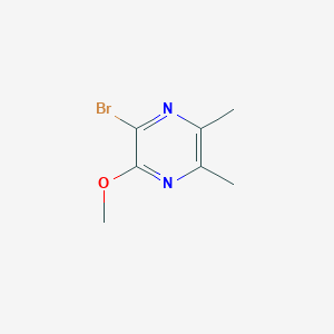 molecular formula C7H9BrN2O B12957255 2-Bromo-3-methoxy-5,6-dimethylpyrazine 