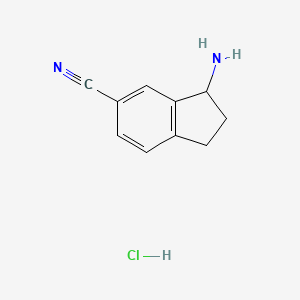 3-Amino-2,3-dihydro-1H-indene-5-carbonitrile hydrochloride