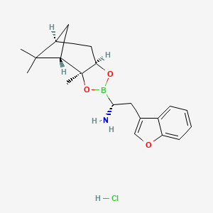 (R)-2-(Benzofuran-3-yl)-1-((3aS,4S,6S,7aR)-3a,5,5-trimethylhexahydro-4,6-methanobenzo[d][1,3,2]dioxaborol-2-yl)ethanamine hydrochloride