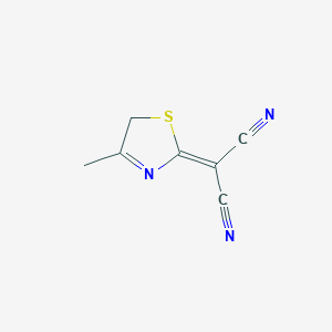 molecular formula C7H5N3S B12957297 2-(4-Methylthiazol-2(5H)-ylidene)malononitrile 