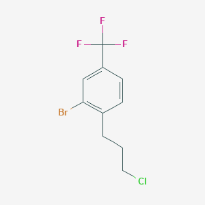 molecular formula C10H9BrClF3 B12957324 2-Bromo-1-(3-chloropropyl)-4-(trifluoromethyl)benzene 