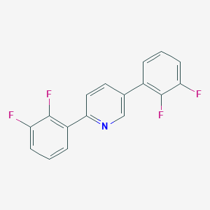 molecular formula C17H9F4N B12957342 2,5-Bis(2,3-difluorophenyl)pyridine 