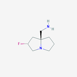 ((2R,7aS)-2-Fluorohexahydro-1H-pyrrolizin-7a-yl)methanamine