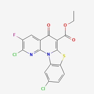 Ethyl 2,10-dichloro-3-fluoro-5-oxo-5H-benzo[4,5]thiazolo[3,2-a][1,8]naphthyridine-6-carboxylate