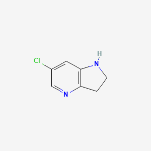 molecular formula C7H7ClN2 B12957408 6-Chloro-2,3-dihydro-1H-pyrrolo[3,2-b]pyridine 