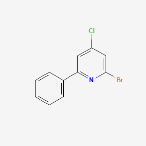 molecular formula C11H7BrClN B12957456 2-Bromo-4-chloro-6-phenylpyridine 