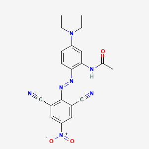 molecular formula C20H19N7O3 B1295748 Acetamide, N-[2-[(2,6-dicyano-4-nitrophenyl)azo]-5-(diethylamino)phenyl]- CAS No. 41642-51-7