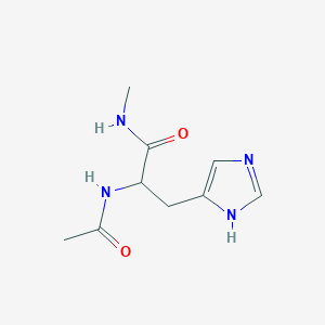 molecular formula C9H14N4O2 B12957486 Nalpha-Acetyl-N-methylhistidinamide CAS No. 7226-63-3