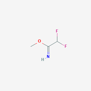 molecular formula C3H5F2NO B12957538 Methyl 2,2-difluoroacetimidate 