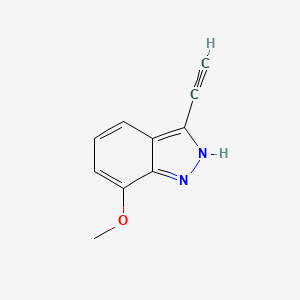 molecular formula C10H8N2O B12957545 3-Ethynyl-7-methoxy-1H-indazole 