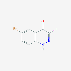 6-Bromo-3-iodocinnolin-4-OL